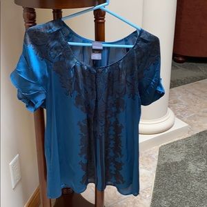 Covington blouse, XL blue teal color